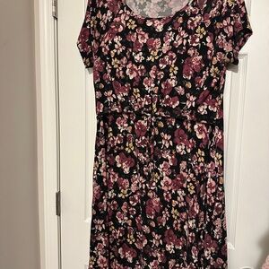 Latched Mama Black Floral Dress